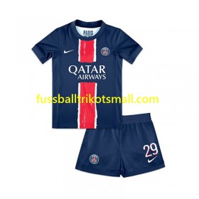 Fußballtrikots Paris Saint-Germain Bradley Barcola 29 Kinder 2024-2025 Kurzarm Heimtrikotsatz kaufen